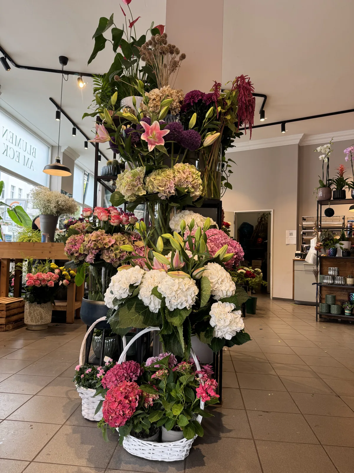 Aktueller Blick in den Blumenladen in der Motzstraße